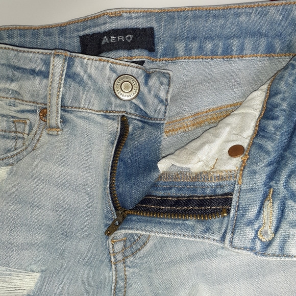 Aero Distressed Denim Shorts - Picture 8 of 15